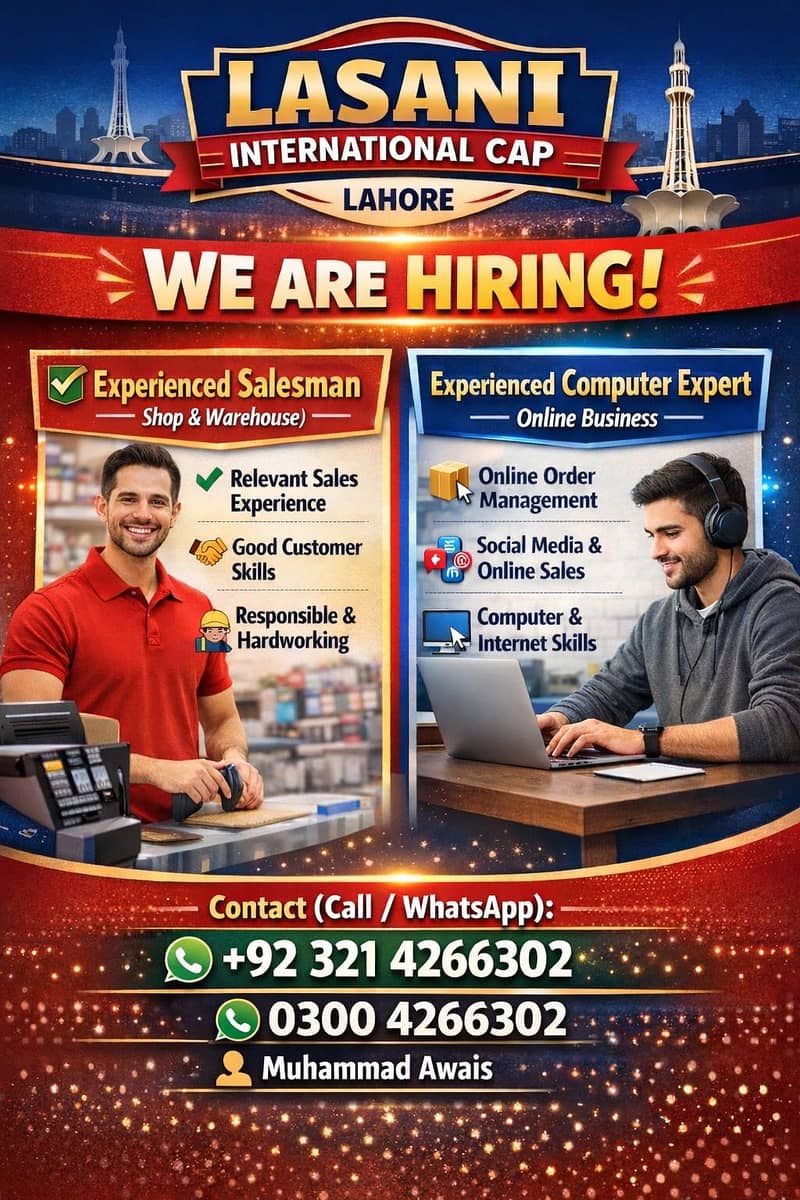 WE ARE HIRING in online business   Experienced Salesman Computer Exper 0