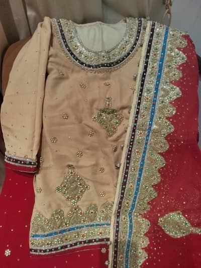 heavy bridal Shara with purse