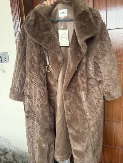 Brand New Long Coat Furry from Dubai