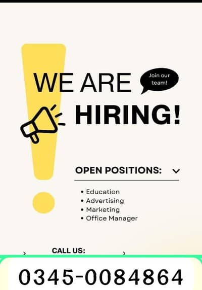 Male and female staff for office management