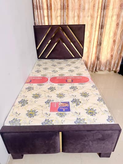 Stylish Single Bed with Brand New Mattress for Sale