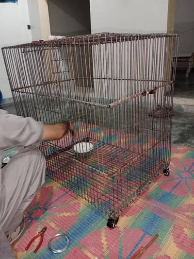 full new big parrots cage