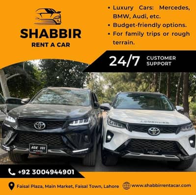 Shabbir rent a cars with or without driver/All Cars available for rent