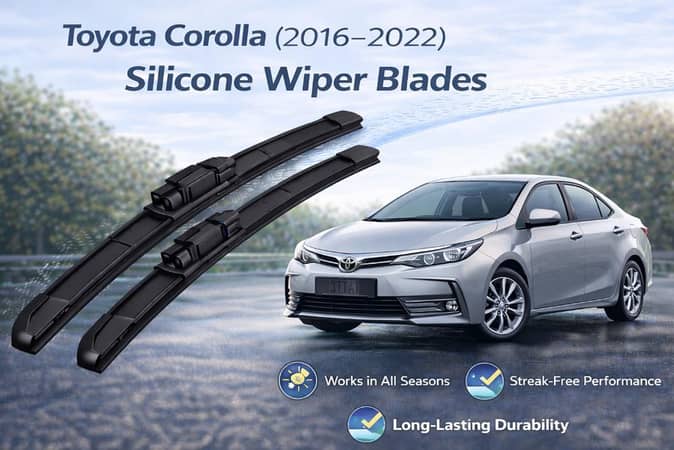 Toyota Corolla (2014–2024) Premium Silicone Wiper Blades | All-Weather | Smooth & Silent Performance