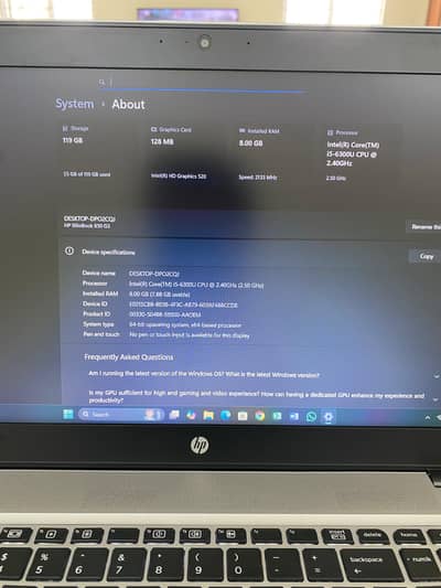 HP Elitebook 850 G3 | Core i5 6th Generation