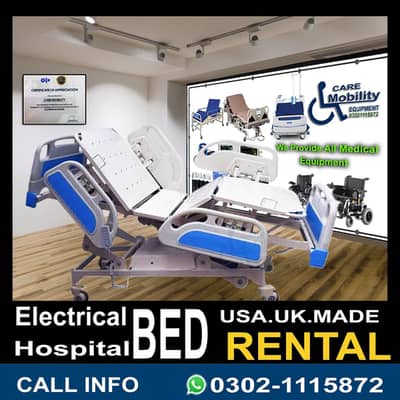 Hospital bed for rent in Lahore-Electric hospital bed ICU Bed for rent