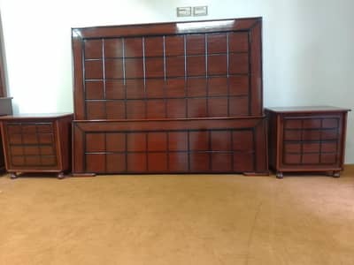 Wooden Bedroom Furniture Set with Bedside & Dressing Table Include