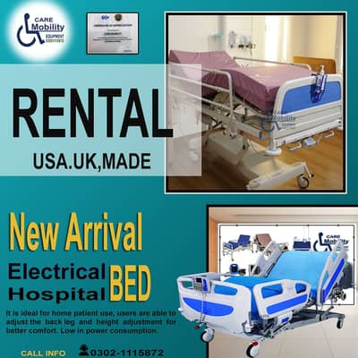 Hospital bed on rent ICU bed for rent Electric hospital bed for rent