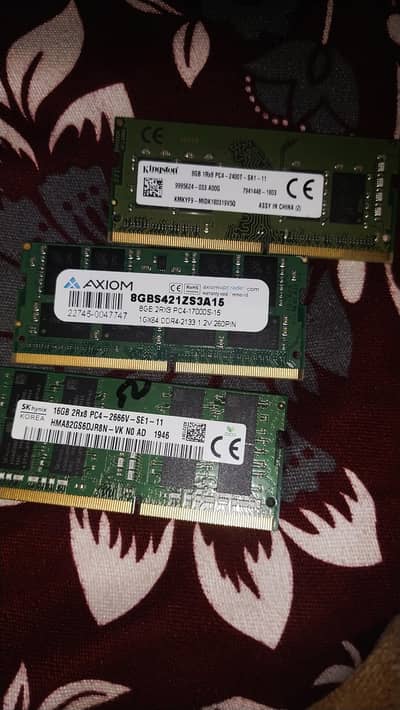 8GB and 16GB DDR4 Laptop RAM