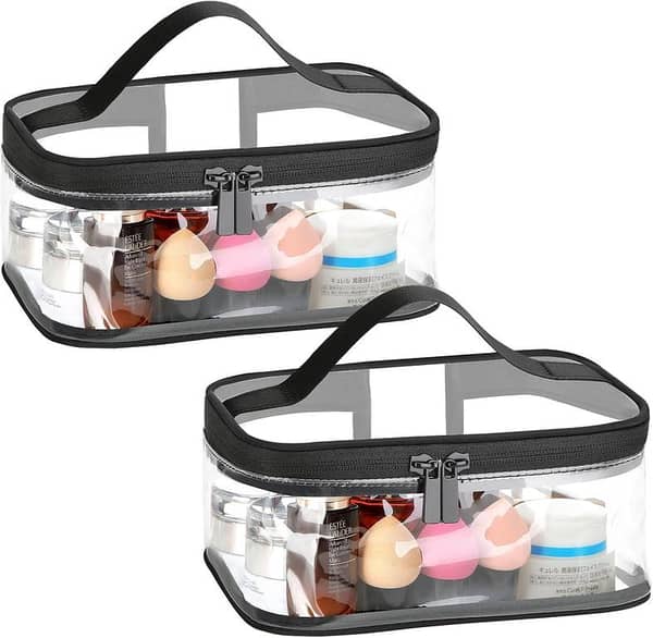 Storage Bags with Zipper Lids by [Brand] - Clear PVC Organizer Pouches for Cosmetics, Toys, School Supplies and More