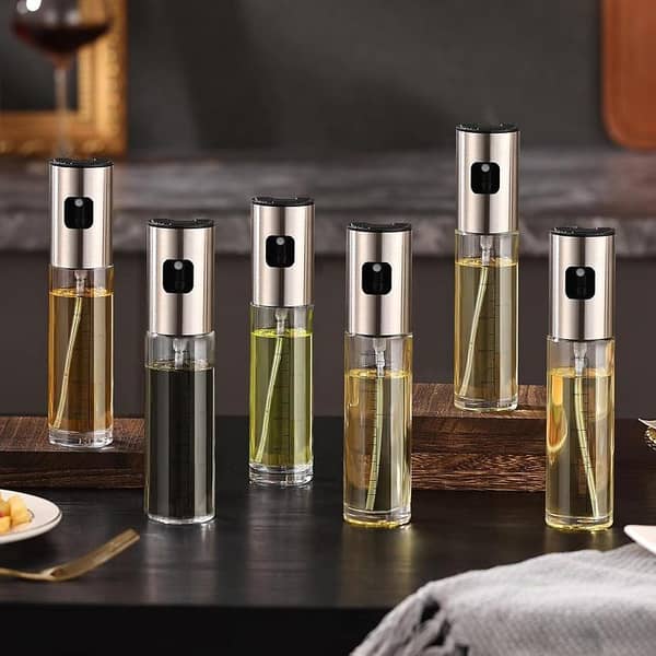 Oil Sprayer for Cooking, Olive Oil Sprayer Mister, 100ml Olive Oil Spray Bottle for Salad, BBQ, Kitchen Baking, Roasting, Stainless Steel