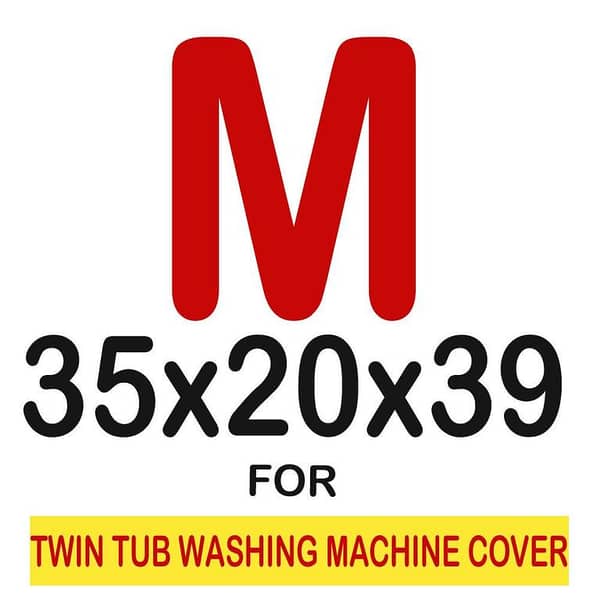 Twin Tub Washing Machine Cover for Washer & Dryer (7–15 kg) - Waterproof, Zippered Sunscreen in Black - Fits Small, Medium, Large (32x17x37 to 36x22x41) - Premium Quality