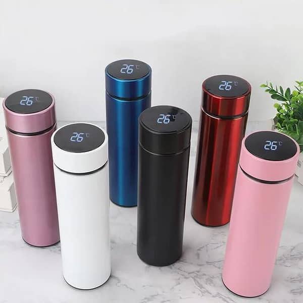 Temperature Stainless Steel Water Bottle with Smart LCD Touch Screen, Double Wall Vacuum Flask, Stay Hot & Cold (Multicolour-500ml) Gym, Gift, Doctor, Outdoor Flask By Home Essentials