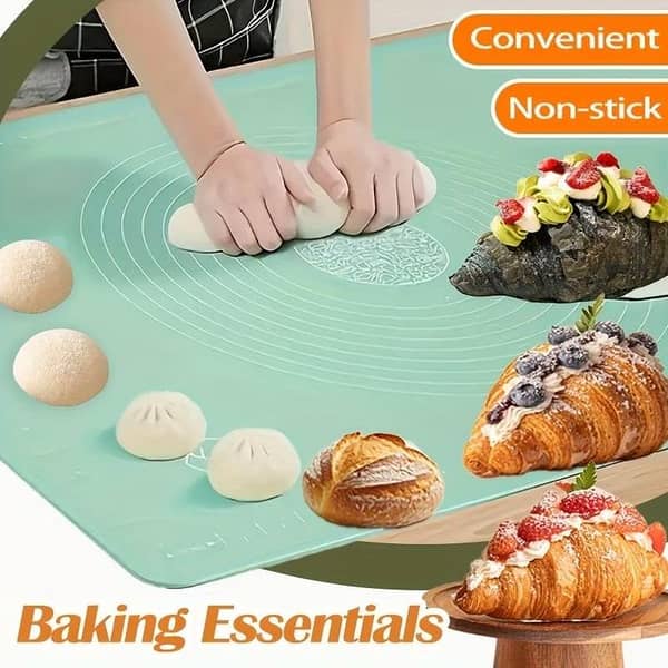 Home Essentials Large Size Silicone Roti Mat Non-Stick Pastry Fondant Dough Rolling Chapati Sheet for Baking, Kneading & Rolling – Heat Resistant Reusable Kitchen Mat