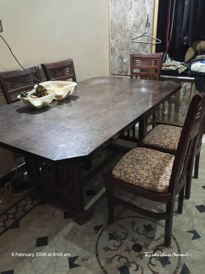 wooden dining table