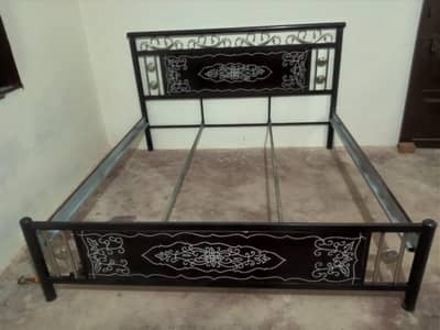 Double Bed Iron 6x6 With Orthopedic Mattress