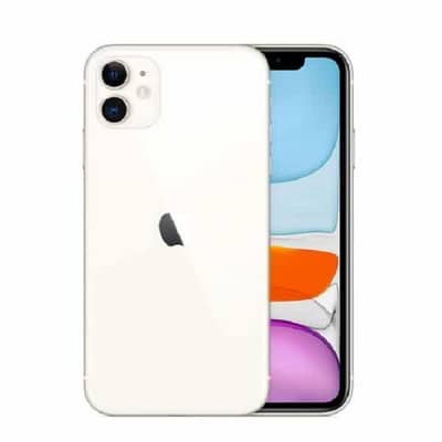 Iphone 11 white color 128 gb PTA Approved water pack