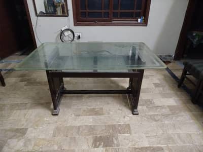 Glass Top Dining Table