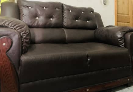 6 seater Leather Sofa