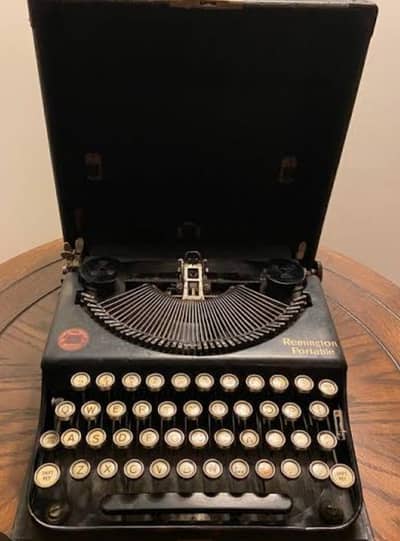 1920's Remington Portable Typewriters with wooden  cover case box