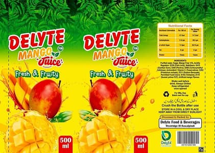 Shrink Label (For Mango Juice Bottle)
