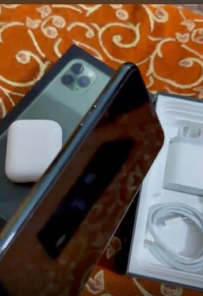 I phone 11 pro max battery health 77  full box accessories and more