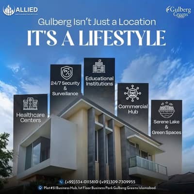 7 Marla Develop Corner Plot Available For Sale In A Executive Block Of Gulberg Greens