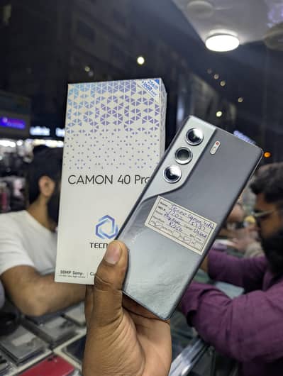 Tecno Camon 40 Pro 8/256GB Under Warranty Complete Accecceries
