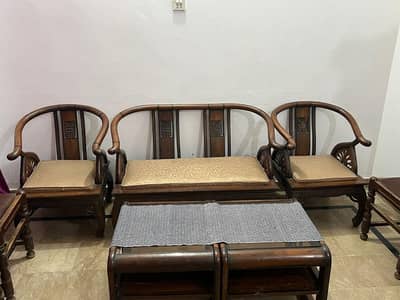 sofa set with 2 tables