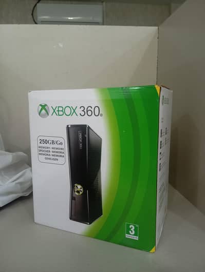 Xbox 360 Slim with box (Jailbreak) – Loaded with Games – Best Deal!