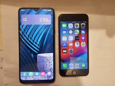 Iphone 6 64gb Grey PTA Approved + Samsung a20s 3/32 gb pta approved