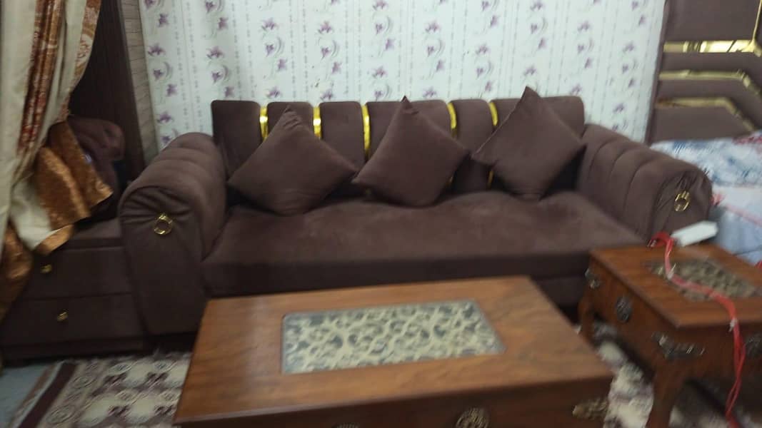 Bed with sofa and  dining table 1