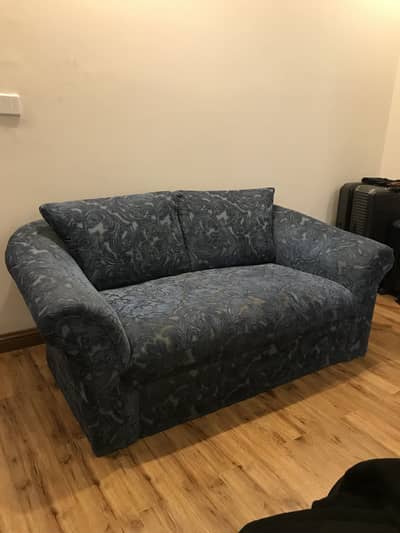 Blue Textured Sofa
