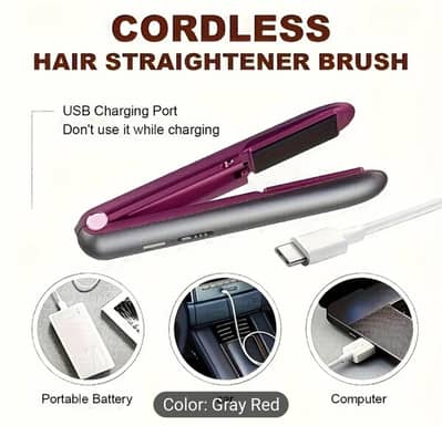 Cordless Rechargeable Travel Hair Straightener
