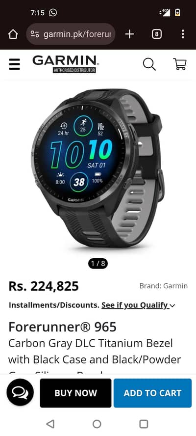 Garmin forerunner 965 watch