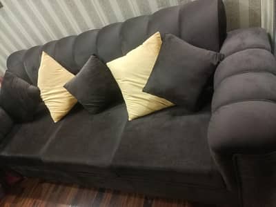 new sofa set 7 seater with valvet poshish