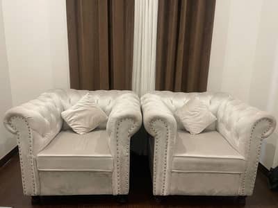 Five Seater off-white sofa set