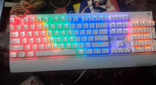 RGB mechanical keyboard white color