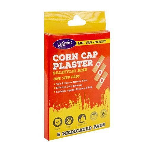 Dr. Comfort Corn Cap Plaster, Salicylic, 5-Pack Pads