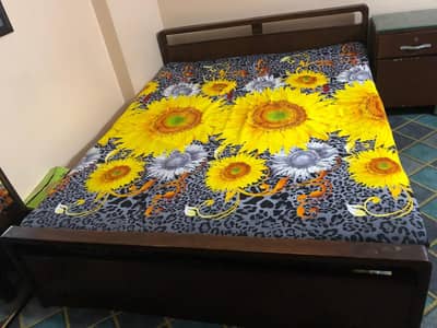 bed with side tables