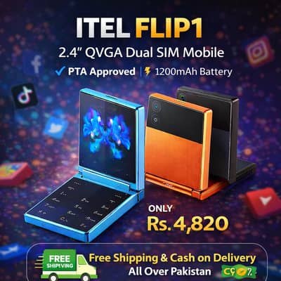 Itel Flip 1 Premium Foldable Mobile | PTA Approved | Box Packed