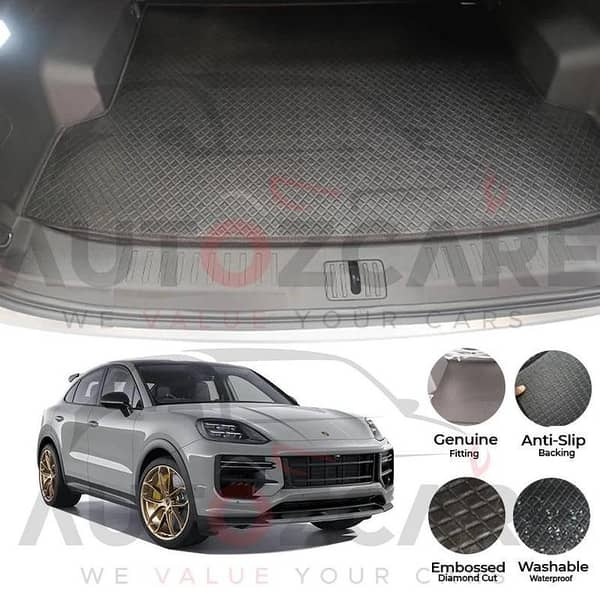 Porsche Cayenne China Rexine Custom-Size Trunk Mat - Model 2019-2025