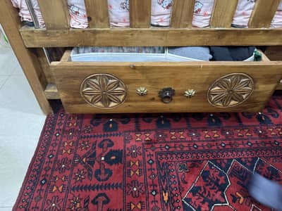 Swati wood cot