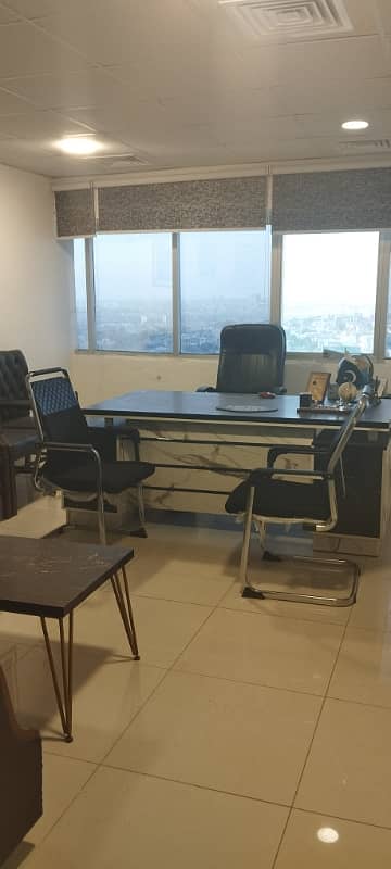 900 sqft well furnished office available on rent in giga mall world trade centre Islamabad