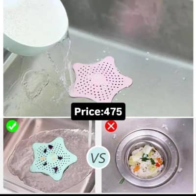 Silicone Drain Sink Stopper Strainer, Pack of 3