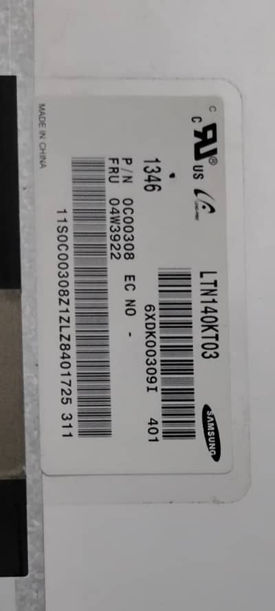 laptop screen 14.0 /40 pin