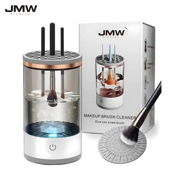 JMW Premium 3-in-1 Makeup Brush Cleaner Machine (USB, Portable, Electric) for Cleaning and Drying Brushes