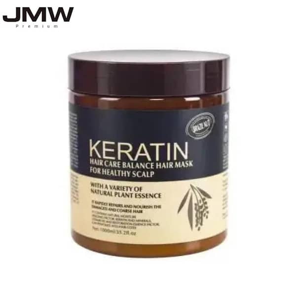 JMW Premium Keratin Hair Mask – Professional Treatment for Repair, Nourishment and Shine (500 ml)