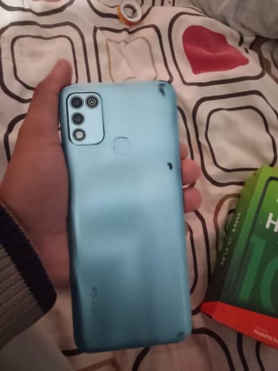 Infinix hot 10 play with box and original charger03407255800 Whatsapp