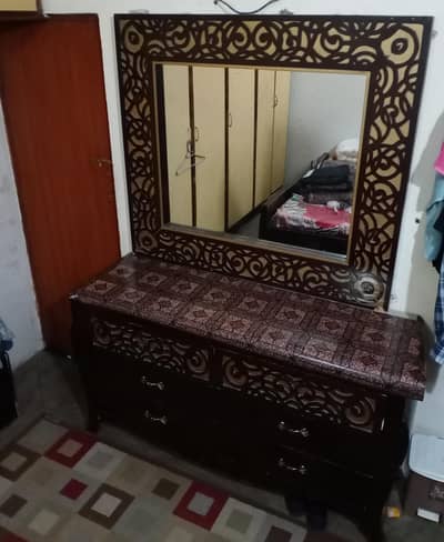 Pure Wood Heavy Dressing Table (Used)